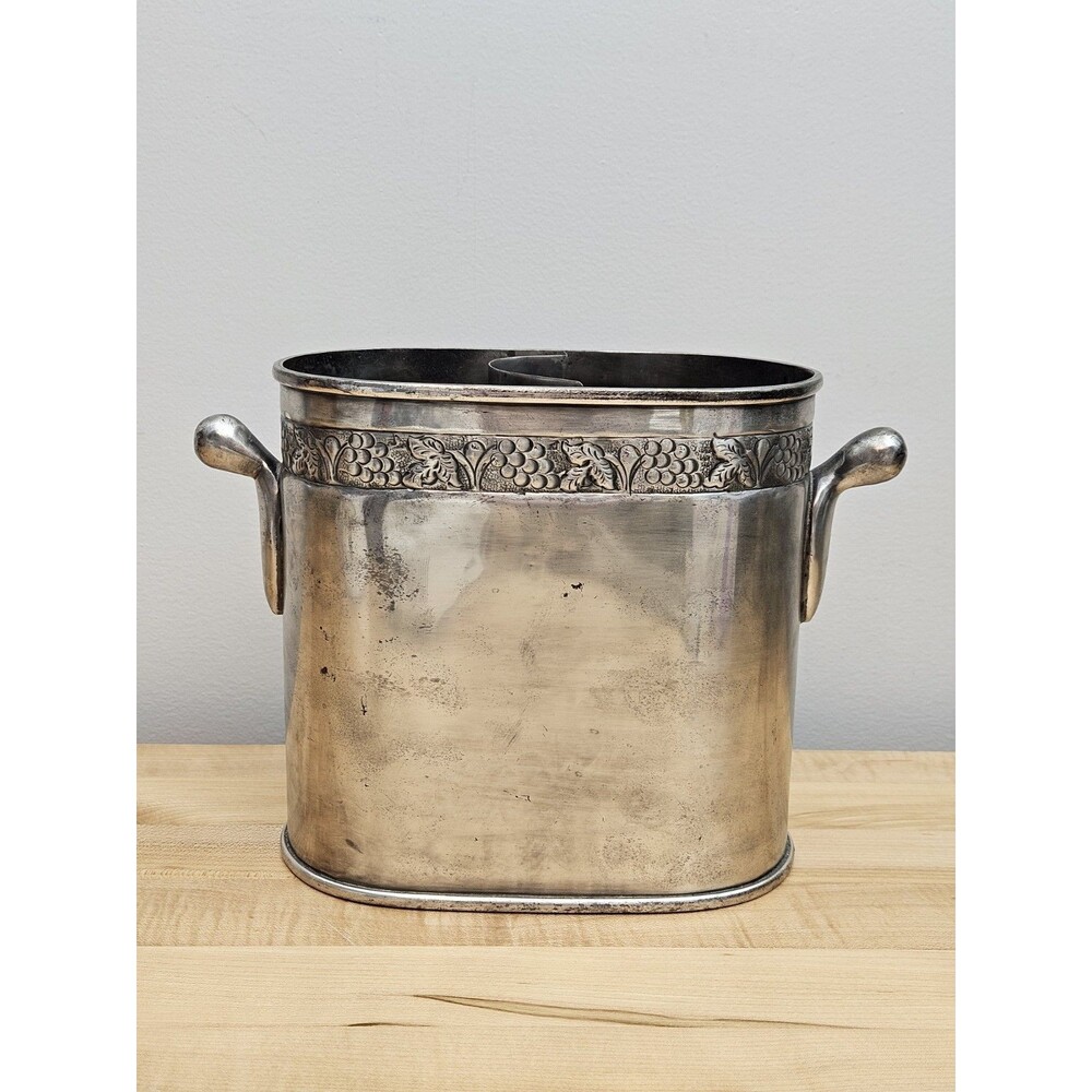 Pottery Barn WINE & CHAMPAGNE Divided Ice Bucket Chiller VINTAGE